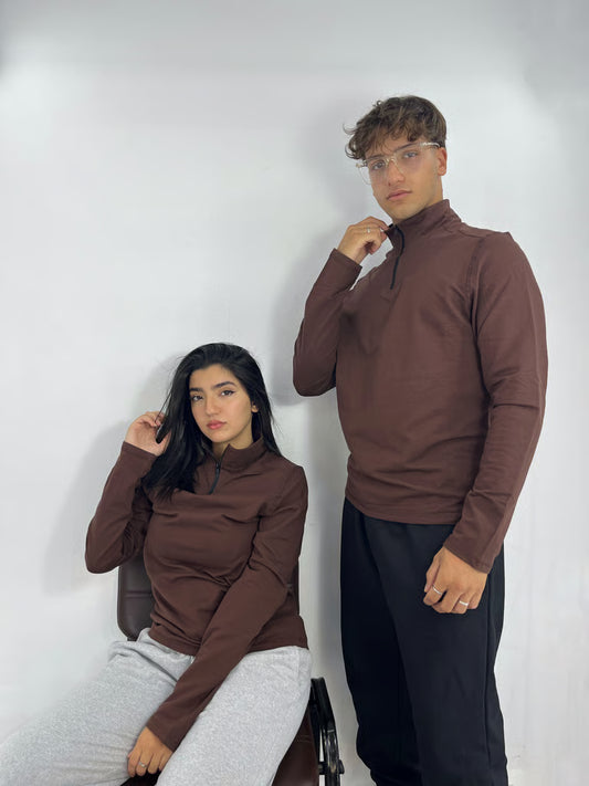 Haut à col montant zippé