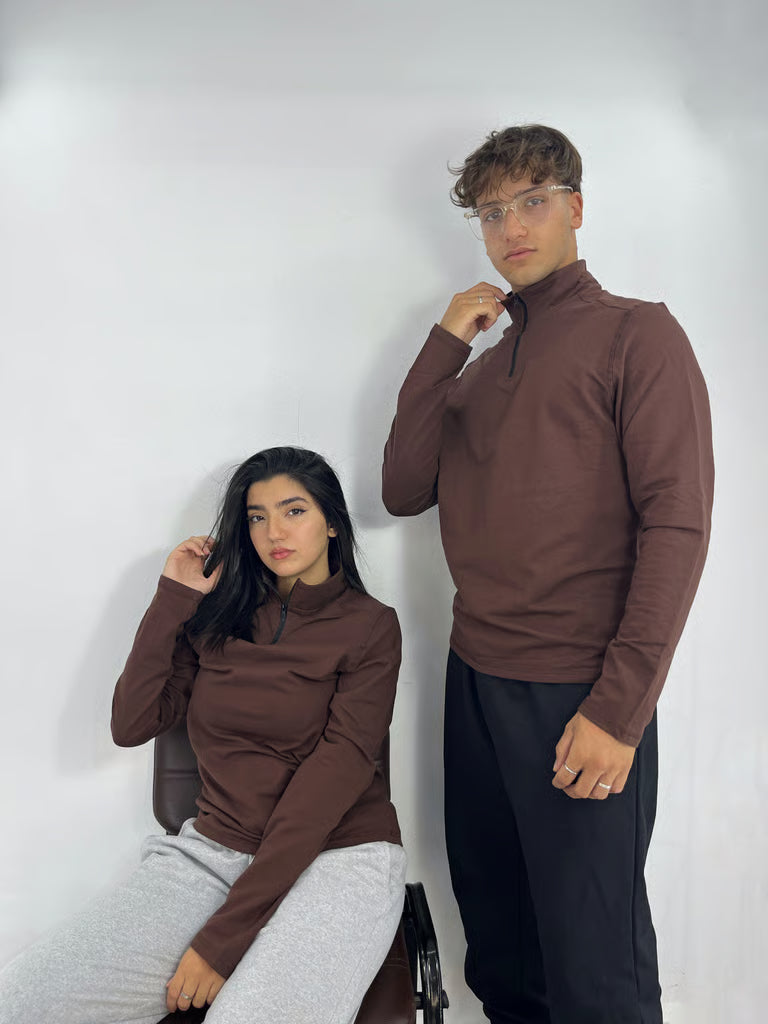 Haut à col montant zippé